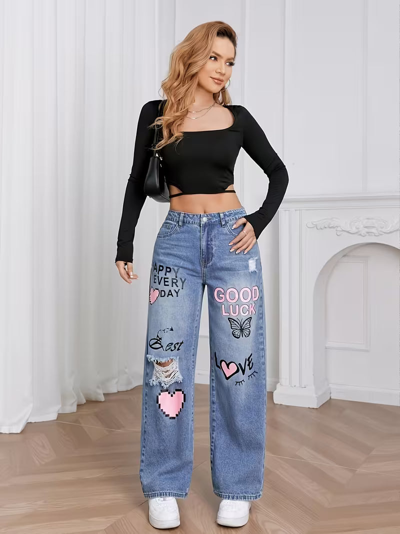 Calça Jeans Feminina Retrô