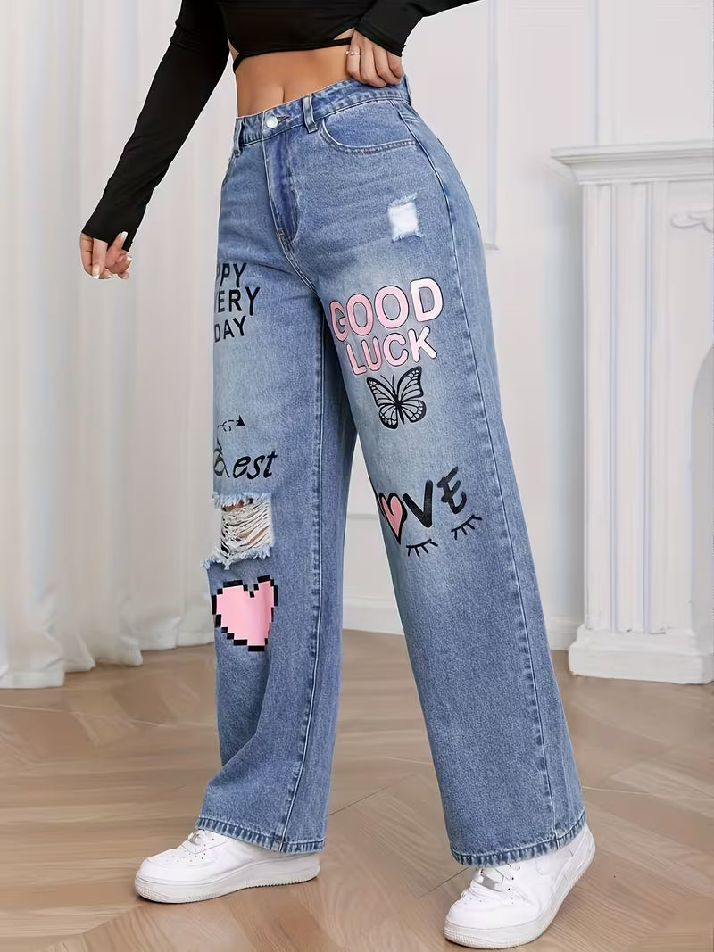 Calça Jeans Feminina Retrô