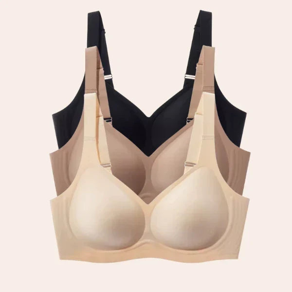 Kit 3 Sutiãs Luna Comfort - Sutiã com Efeito Invisível e Zero Marcas