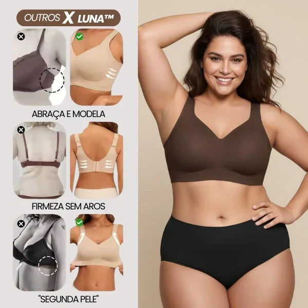 Kit 3 Sutiãs Luna Comfort - Sutiã com Efeito Invisível e Zero Marcas
